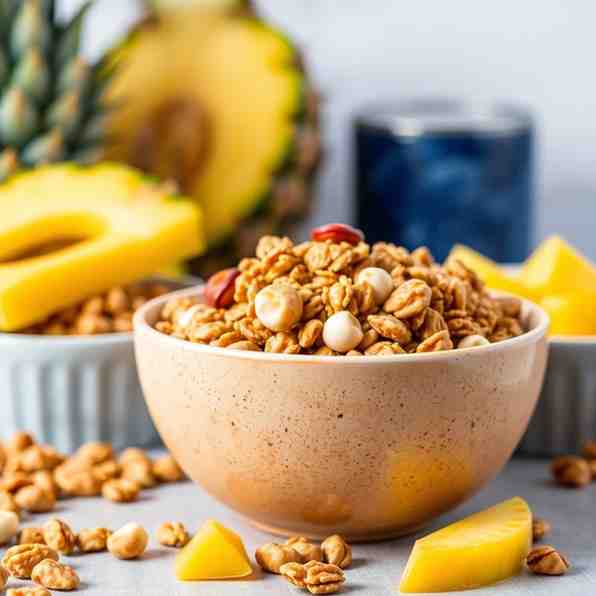 Tropical Roasted Macadamia Nuts Granola - Snack